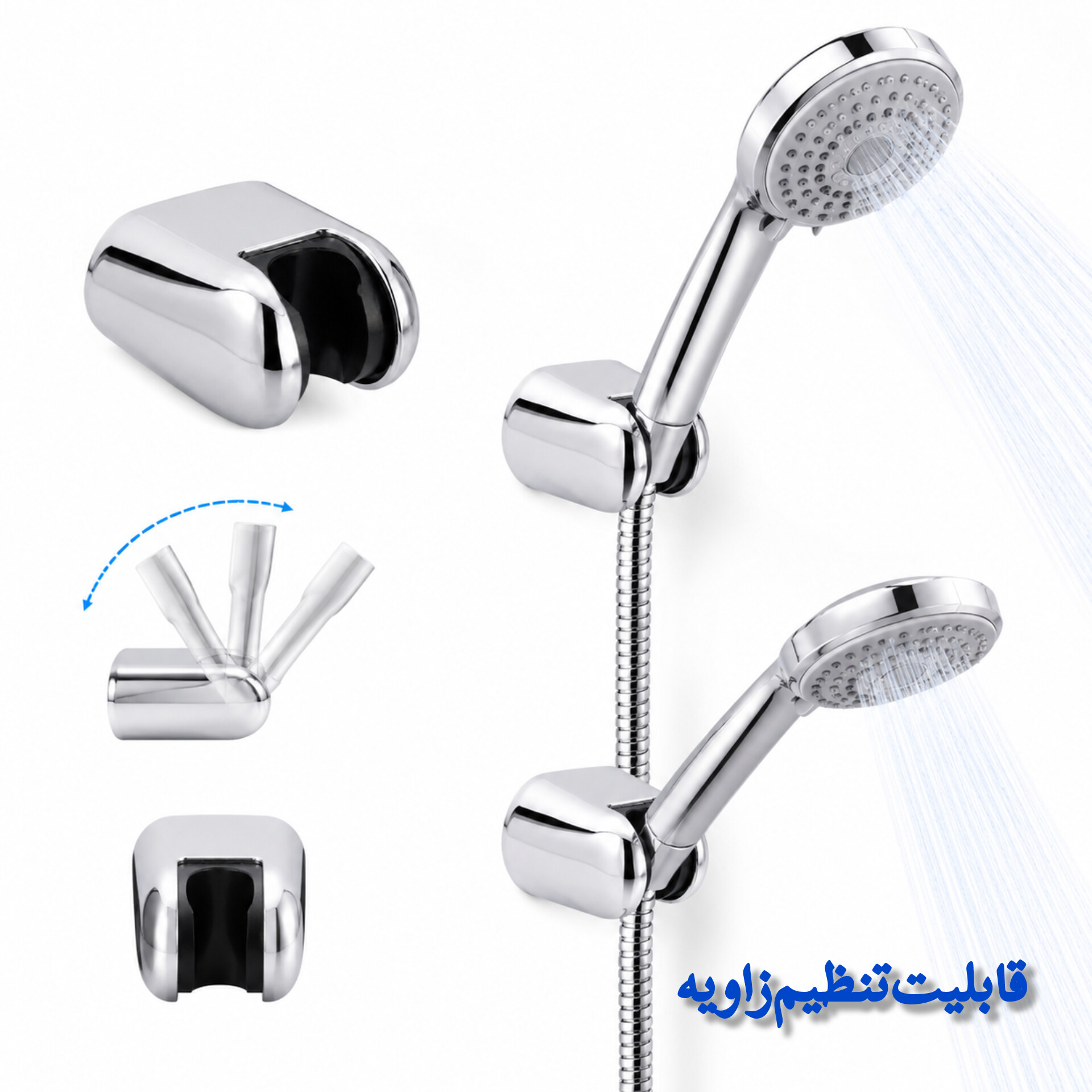 پایه نگهدارنده سردوش حمام دیبا مدل نیلوفر — تصویر ۵