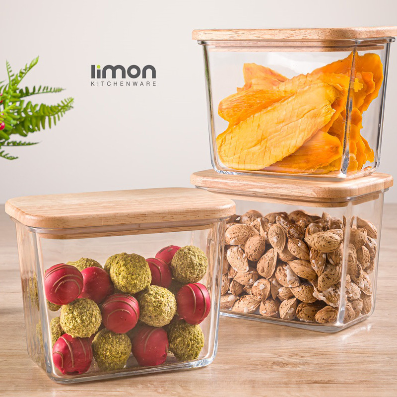 ظرف نگهدارنده لیمون مدل درب چوب کد RM920 — تصویر ۲