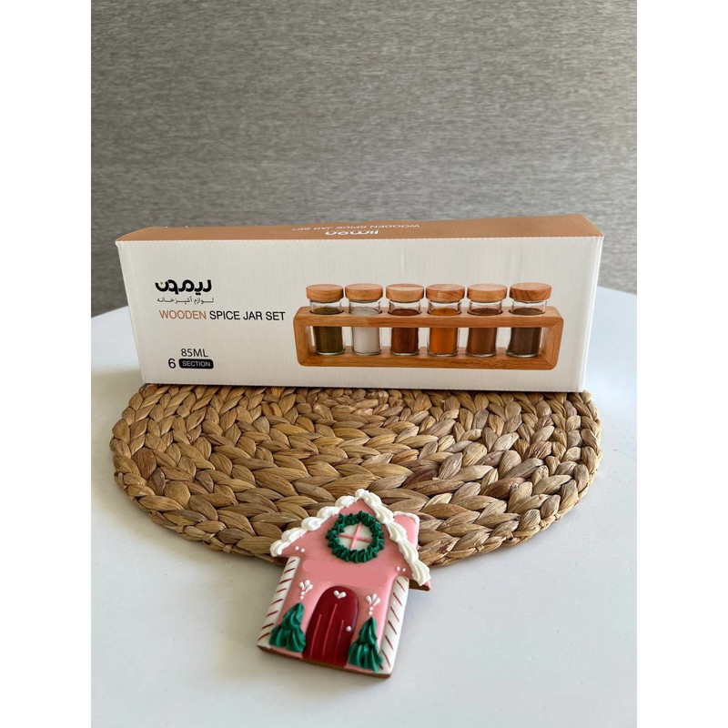 ست جا ادویه 6 پارچه لیمون مدل چوبی کد TP2306 به همراه استند — تصویر ۵