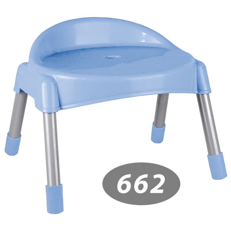 چهار پایه پشتی دار پایه فلزی کوتاه کد 662 — تصویر ۳