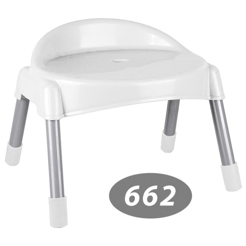 چهار پایه پشتی دار پایه فلزی کوتاه کد 662 — تصویر ۲