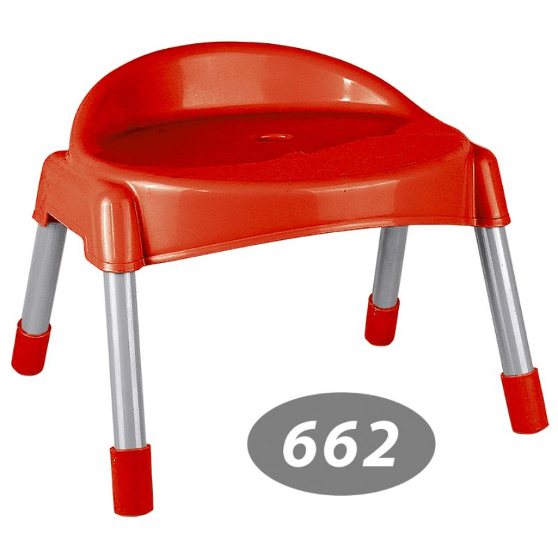 چهار پایه پشتی دار پایه فلزی کوتاه کد 662 — تصویر ۴