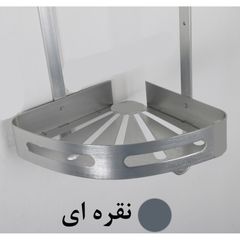 قفسه حمام تیبیکو مدل کنجی دو طبقه آلمینیوم — تصویر ۳