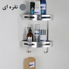 قفسه حمام تیبیکو مدل کنجی دو طبقه آلمینیوم — تصویر ۴