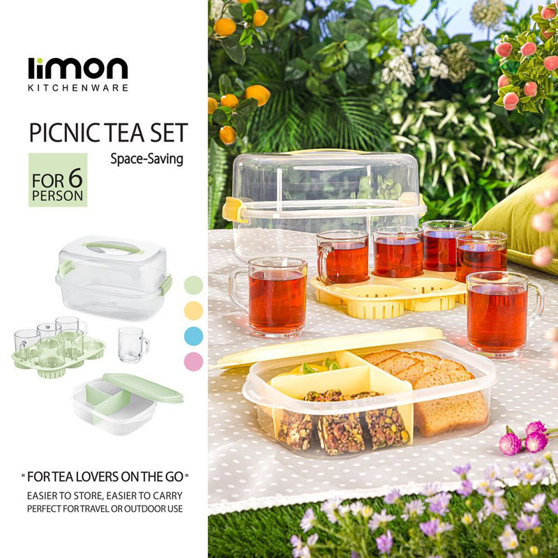 سبد پیک نیک لیمون مدل چای خوری کد FIDOKA-2440 — تصویر ۲