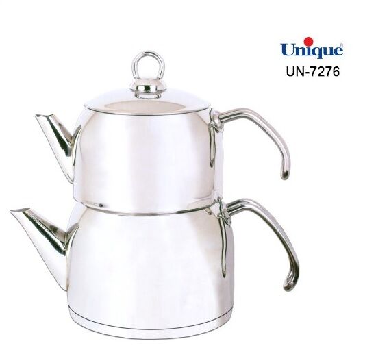 کتری قوری لوله ای 3 لیتر دسته استیل کد UN-7276