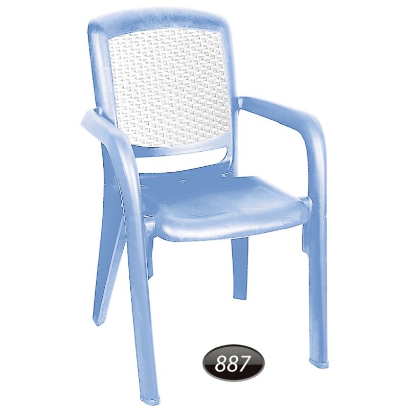 صندلی دسته دار دو رنگ کد 887 — تصویر ۳