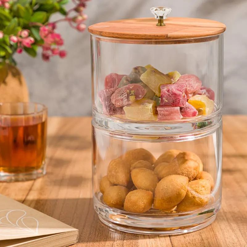 شکلات خوری دوطبقه درب چوبی لیمون کد 2167 — تصویر ۲