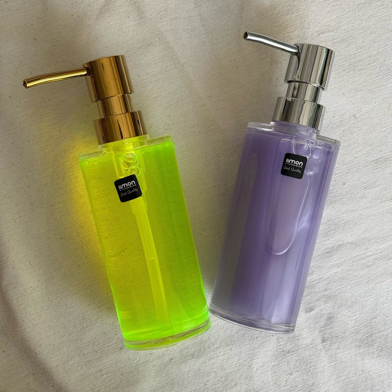 مخزن مایع دستشویی لیمون مدل طرح استوانه کد HS2328 — تصویر ۳