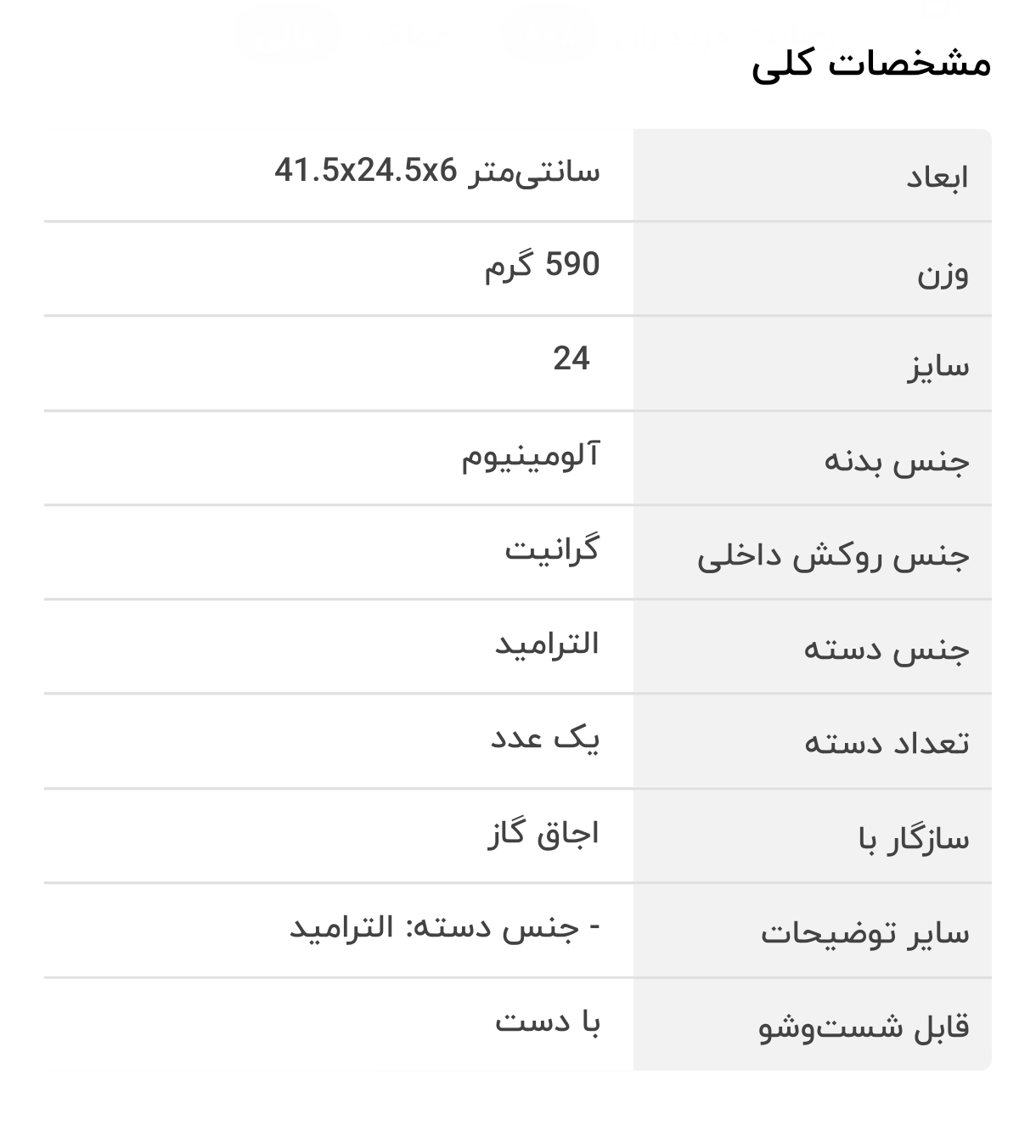 ماهیتابه عروس سایز ۲۴ تکدسته نچسب — تصویر ۳