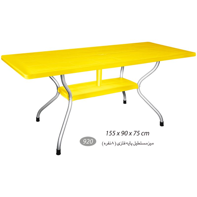 میز مستطیل پایه فلزی 8 نفره کد 920 — تصویر ۸