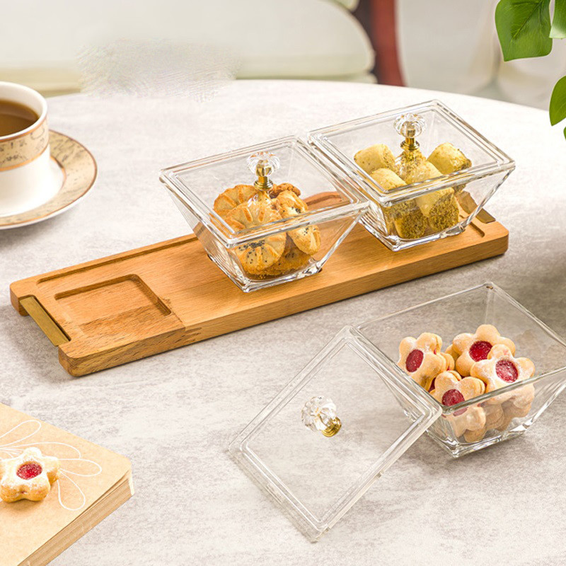 اردوخوری مدل شیشه ای کد DH2242 مجموعه 3 عددی — تصویر ۲