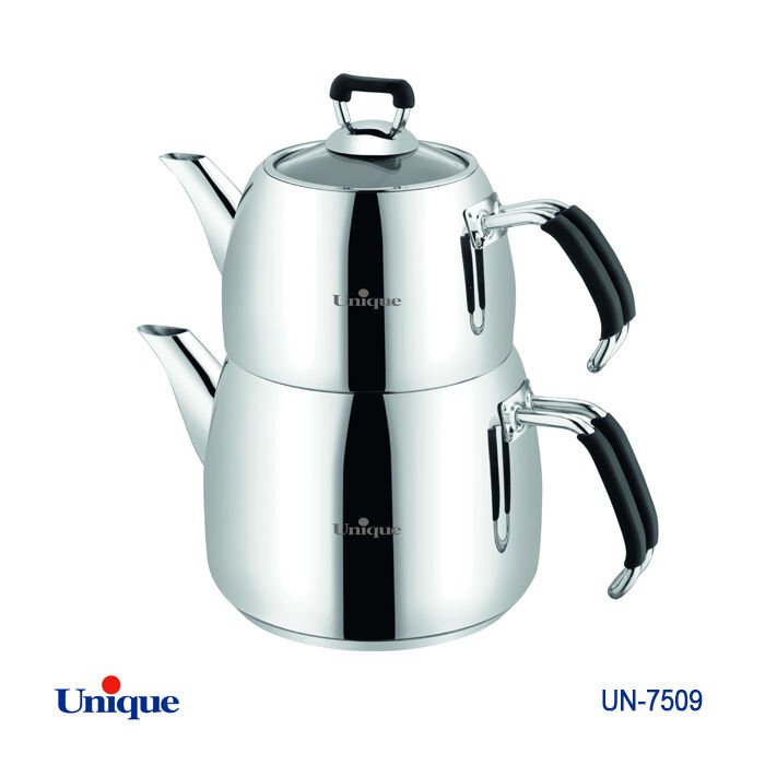 کتری قوری استیل یونیک کد UN-7509 ( ساخت ترکیه - 2.5 لیتری - لوله ای)