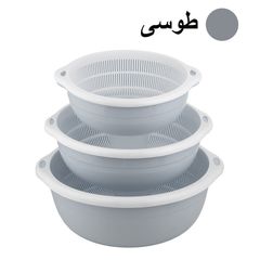 آبکش و لگن زیبا مدل Ziba-85 مجموعه 6 عددی — تصویر ۲