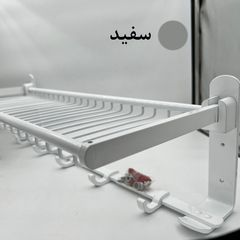 رخت آویز حمام تیبیکو مدل جالباسی تاشو کد TBCO1 — تصویر ۳