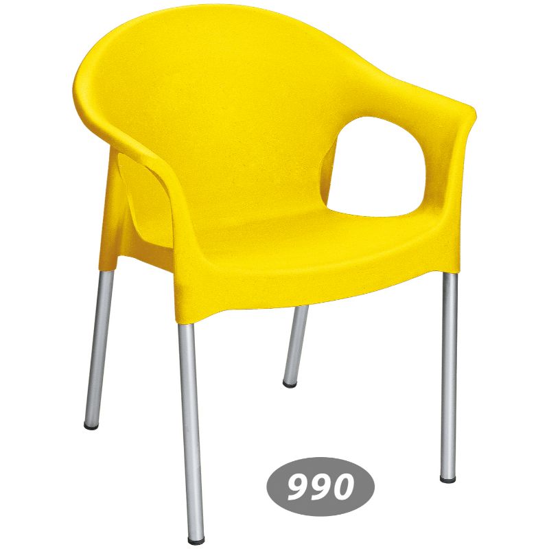 صندلی پایه فلزی دسته دار کد 990 — تصویر ۲