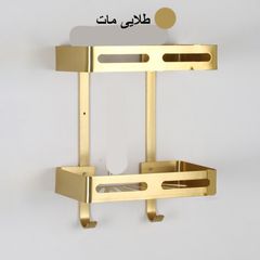 قفسه حمام تیبیکو مدل وسط دو طبقه آلمینیوم — تصویر ۳