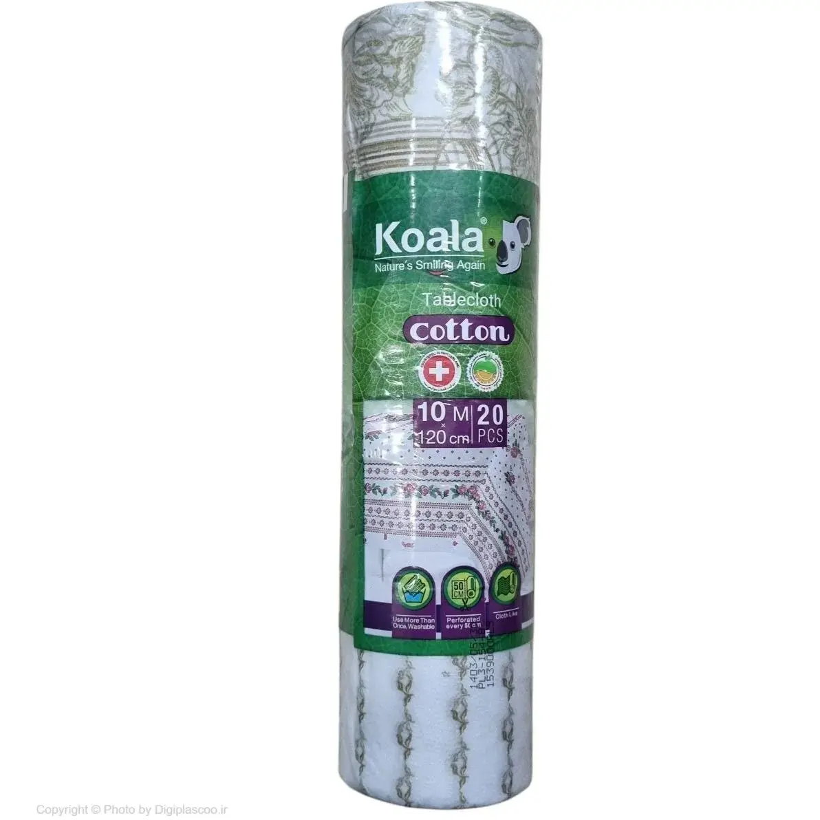 سفره یکبار مصرف کوالا مدل Cotton بسته ۲۰ عددی — تصویر ۲