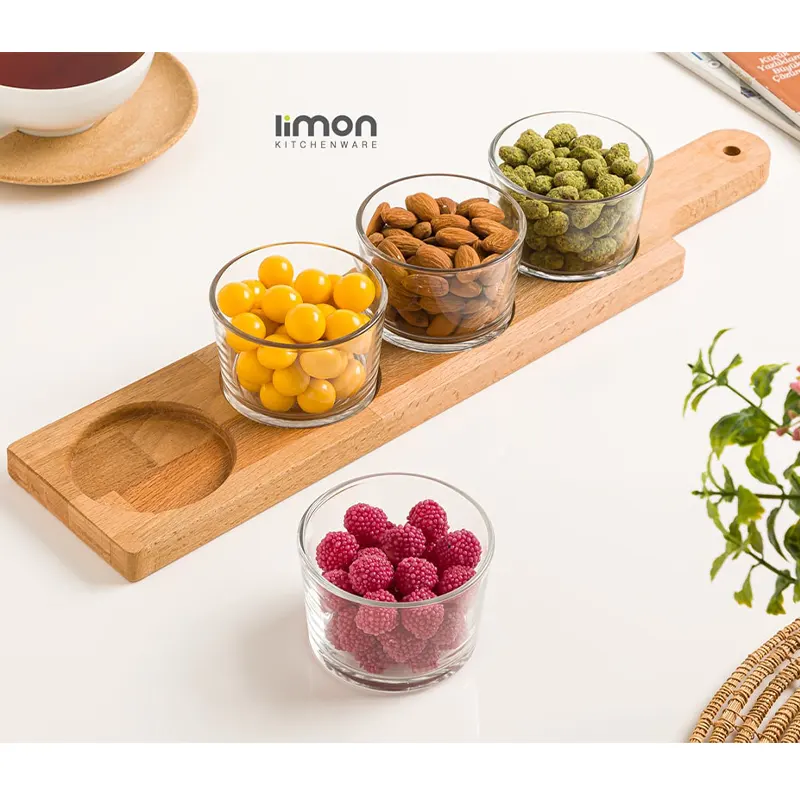 اردوخوری پایه چوبی چهار عددی لیمون کد 2223 — تصویر ۲