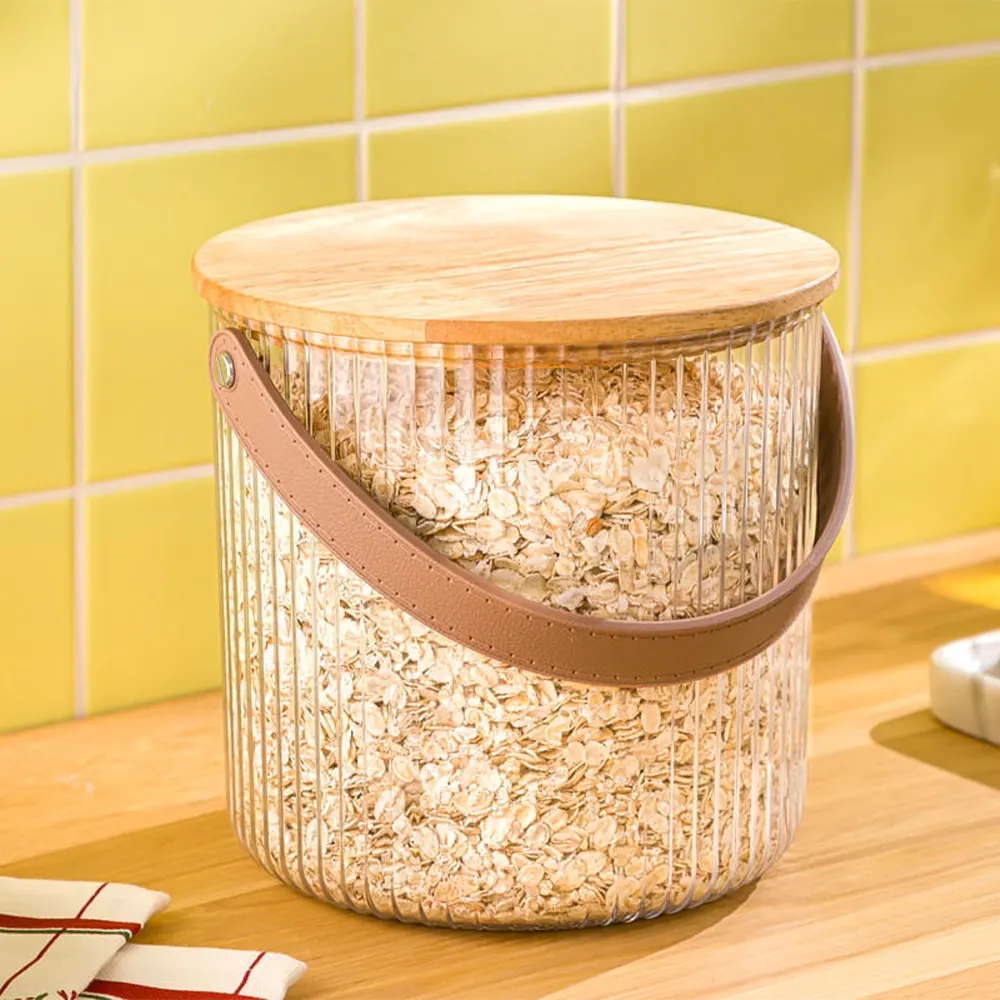 سطل شیاردار درب چوبی لیمون کد 2472 — تصویر ۲