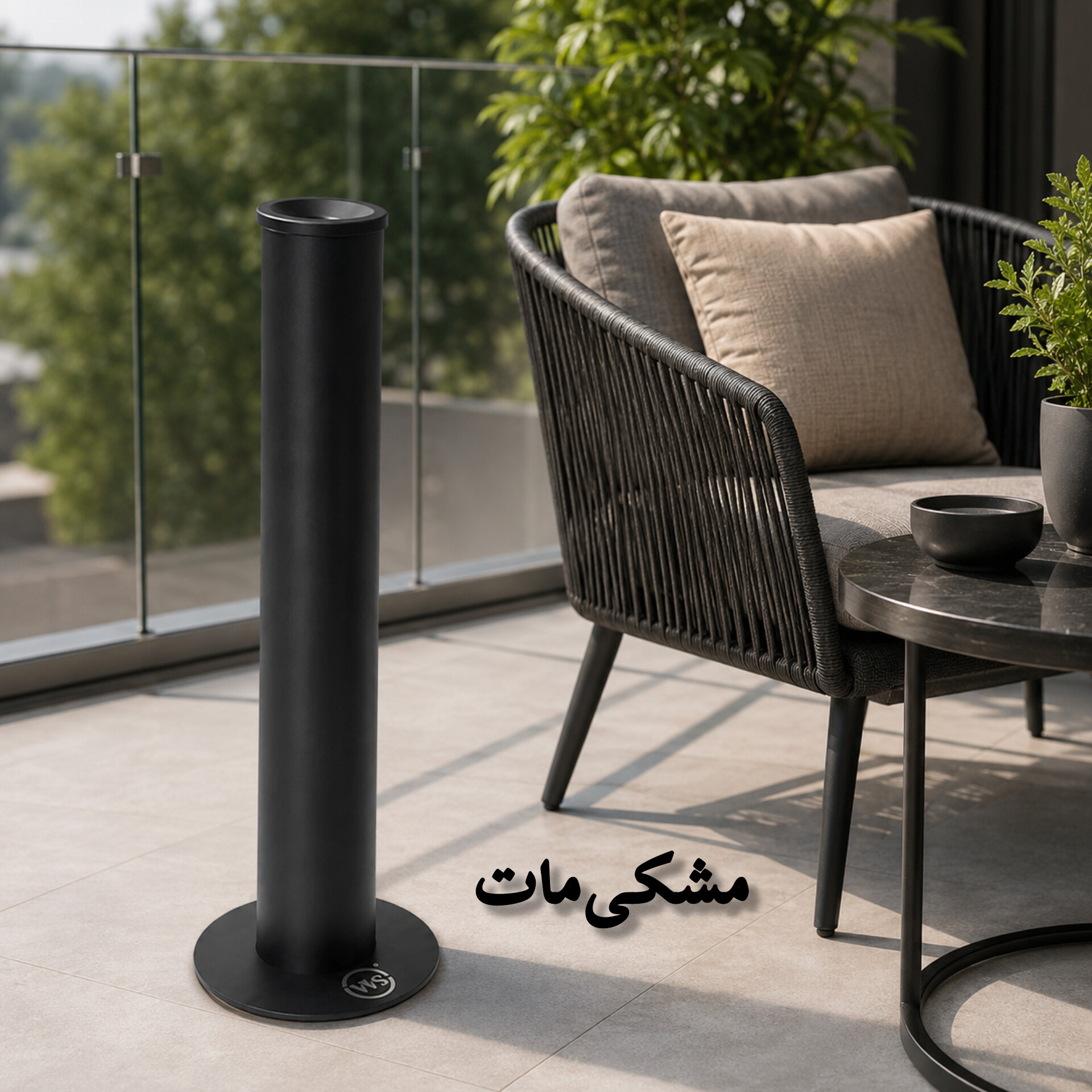 زیر سیگاری ایستاده دبلیو اس مدل دفنه — تصویر ۲