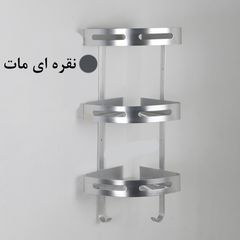 قفسه حمام تیبیکو مدل کنجی سه طبقه — تصویر ۳