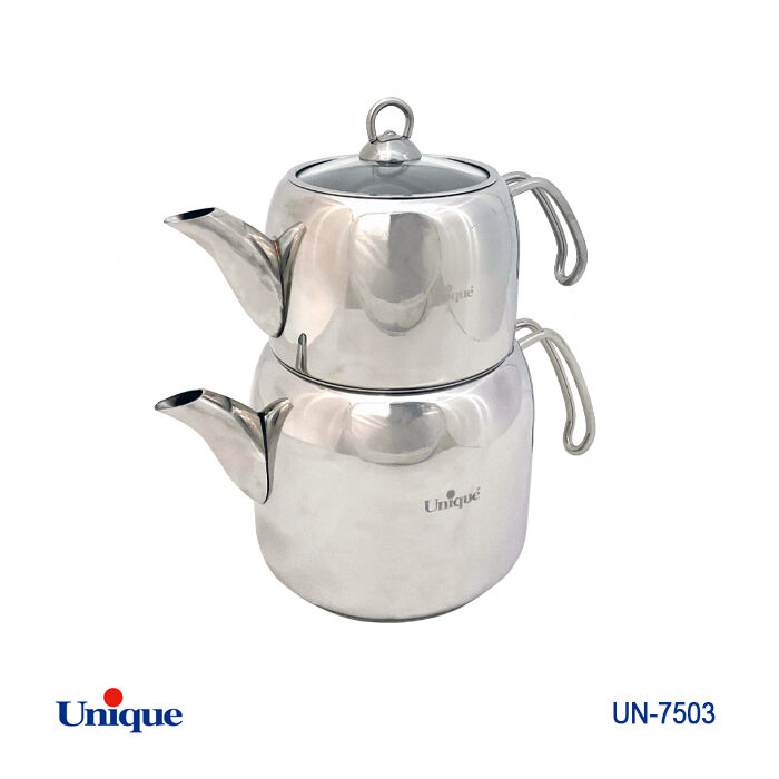 کتری قوری استیل یونیک کد UN-7503 ( ساخت ترکیه - 2.7 لیتری - لوله ای)