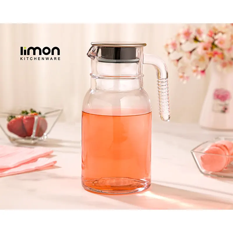 پارچ شیشه‌ای درب استیل لیمون کد 2349 — تصویر ۲