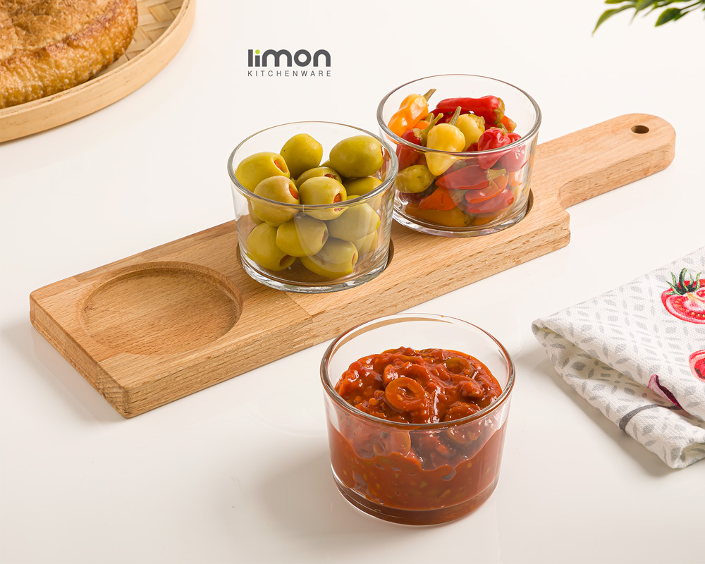اردورخوری پایه چوبی 190 میلی لیتر 3 عددی