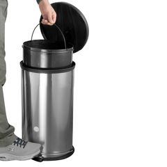 سطل زباله پدالی سیرکل مدل درب مشکی گنجایش 20 لیتر — تصویر ۳