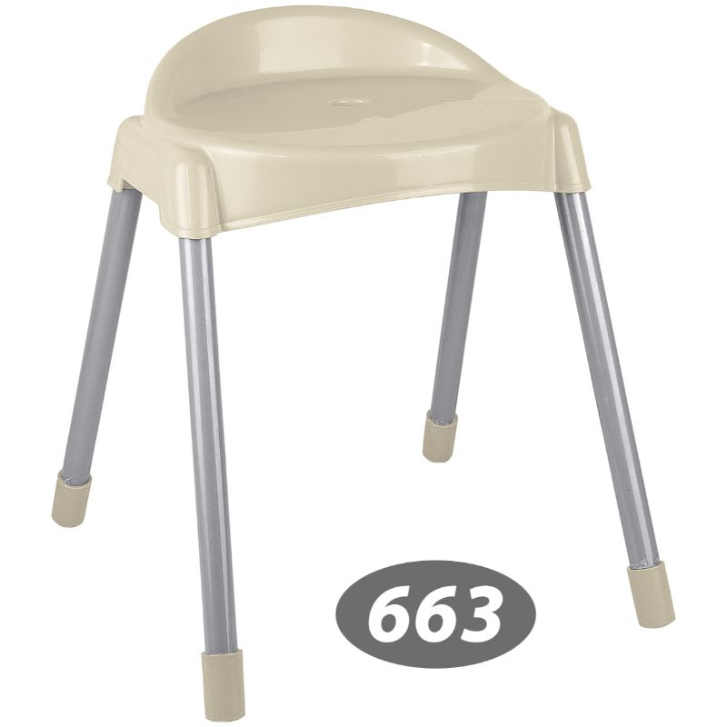 چهار پایه پشتی دار پایه فلزی متوسط کد 663 — تصویر ۹