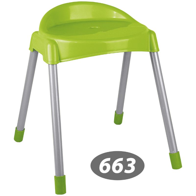 چهار پایه پشتی دار پایه فلزی متوسط کد 663 — تصویر ۵