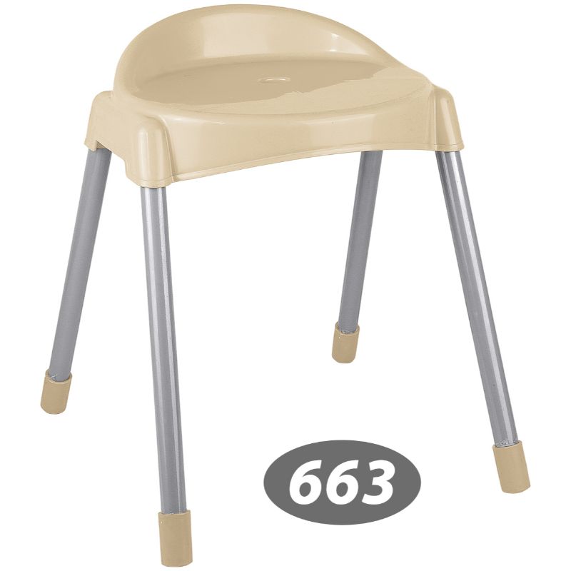 چهار پایه پشتی دار پایه فلزی متوسط کد 663 — تصویر ۴