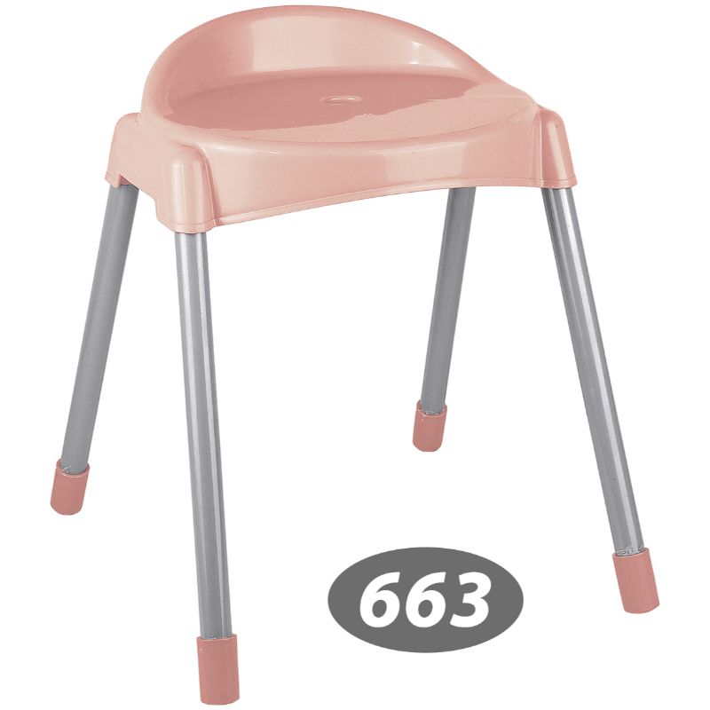 چهار پایه پشتی دار پایه فلزی متوسط کد 663 — تصویر ۷