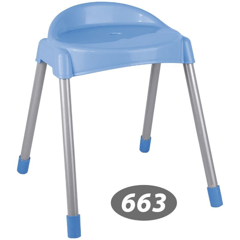 چهار پایه پشتی دار پایه فلزی متوسط کد 663 — تصویر ۲