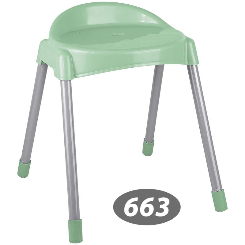چهار پایه پشتی دار پایه فلزی متوسط کد 663 — تصویر ۸