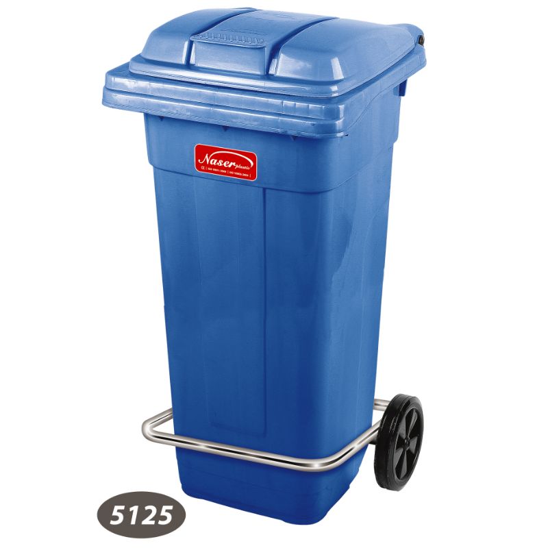 سطل پدال فلزی چرخ دار 2 کد 5125 — تصویر ۶