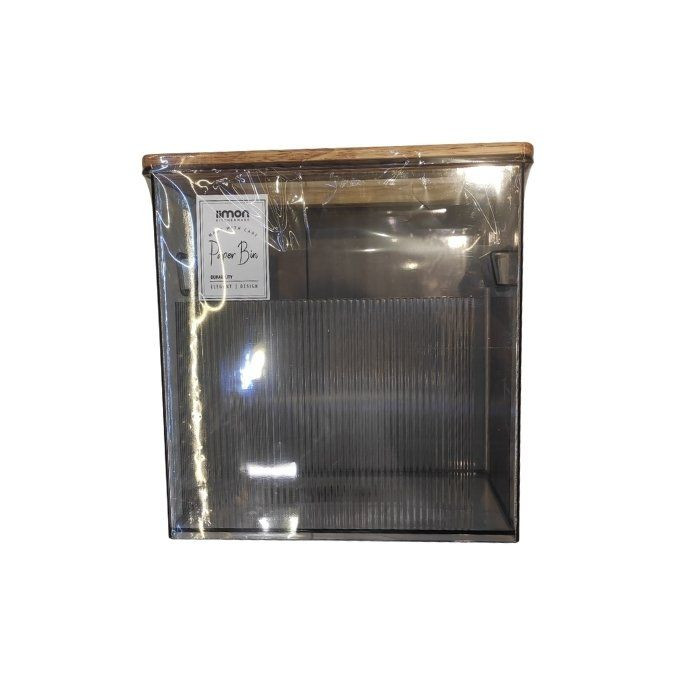 سطل زباله لیمون مدل رویه چوبی کد 2501 گنجایش 5 لیتر — تصویر ۲