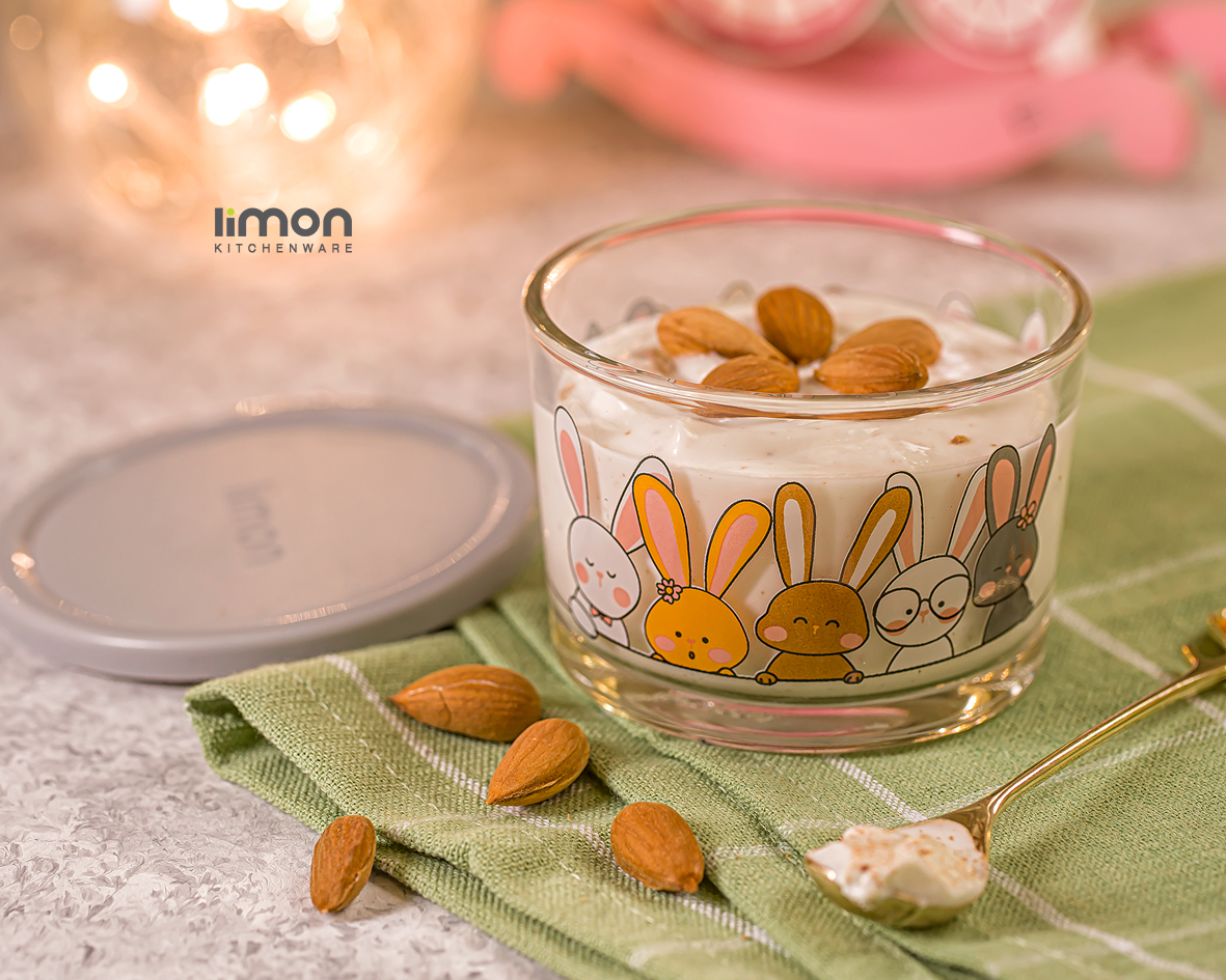 ظرف شیشه ای درب دار 190 میلی لیتر چاپ دار — تصویر ۴