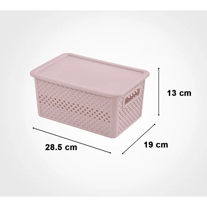 جعبه درب‌ دار کوچک طرح بافت لیمون کد 2156 — تصویر ۴