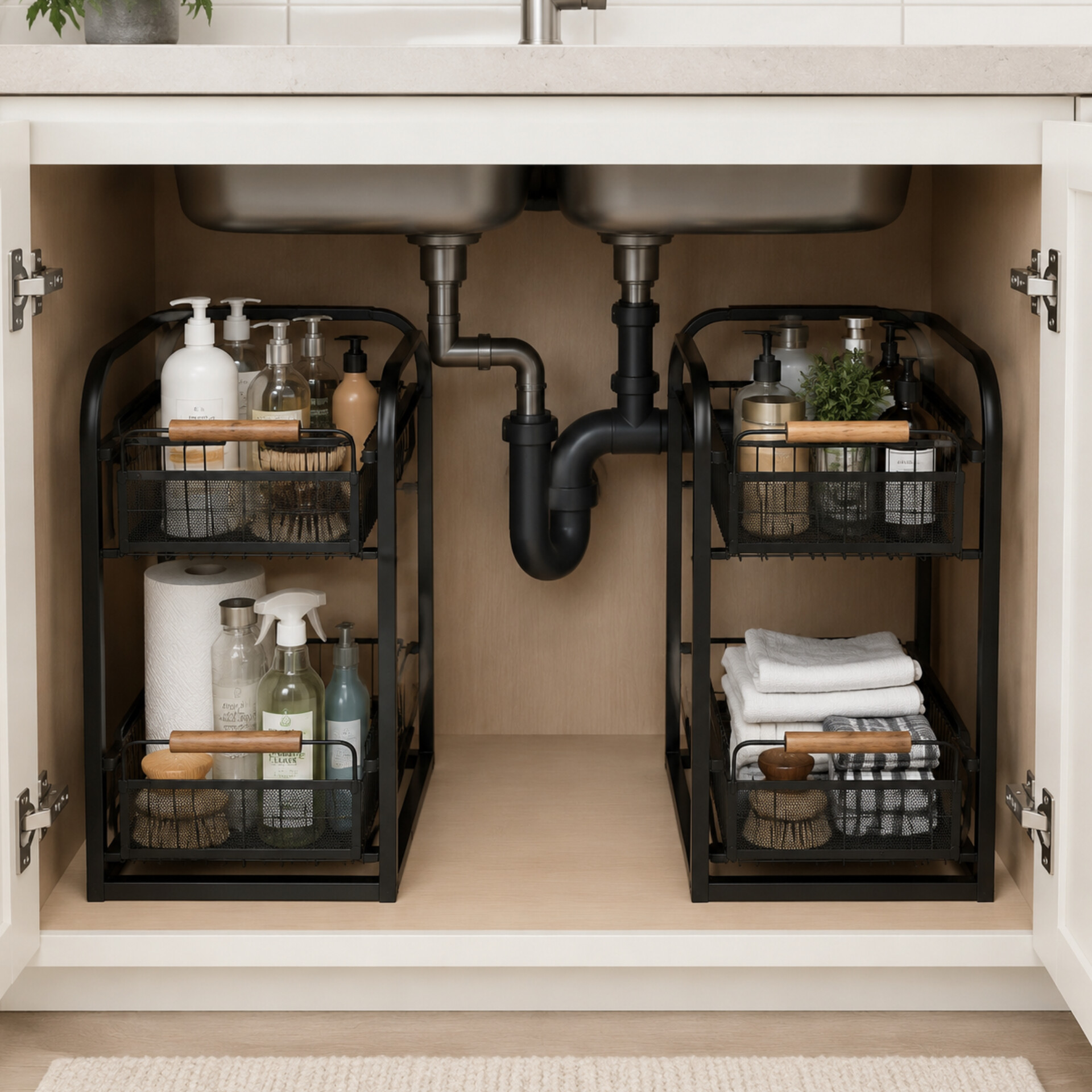 نظم دهنده کابینت مدل دو طبقه کشویی — تصویر ۲