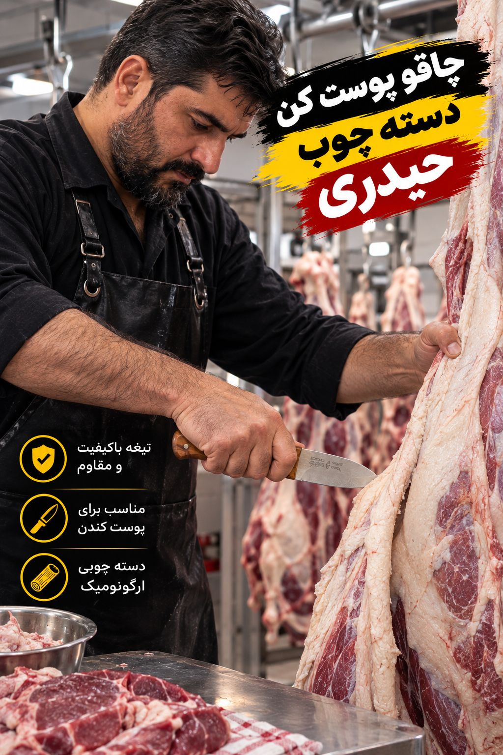 چاقو پوست کن دسته چوب