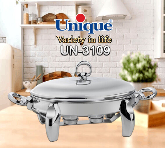 سوفله خوری یونیک مدل پافیلی کروم - بیضی متوسط - کد UN-3109