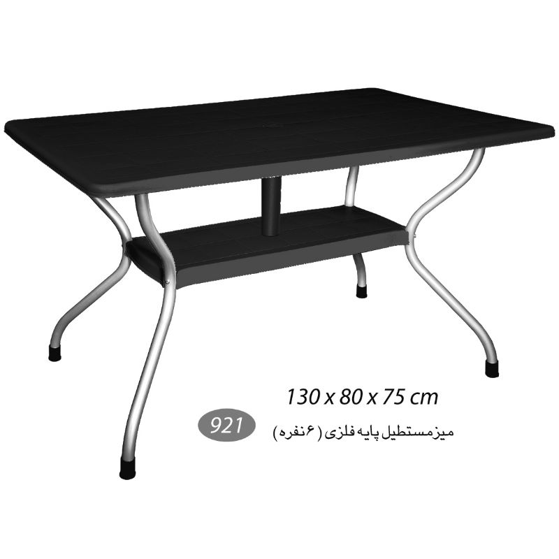 میز مستطیل پایه فلزی 6 نفره کد 921 — تصویر ۷