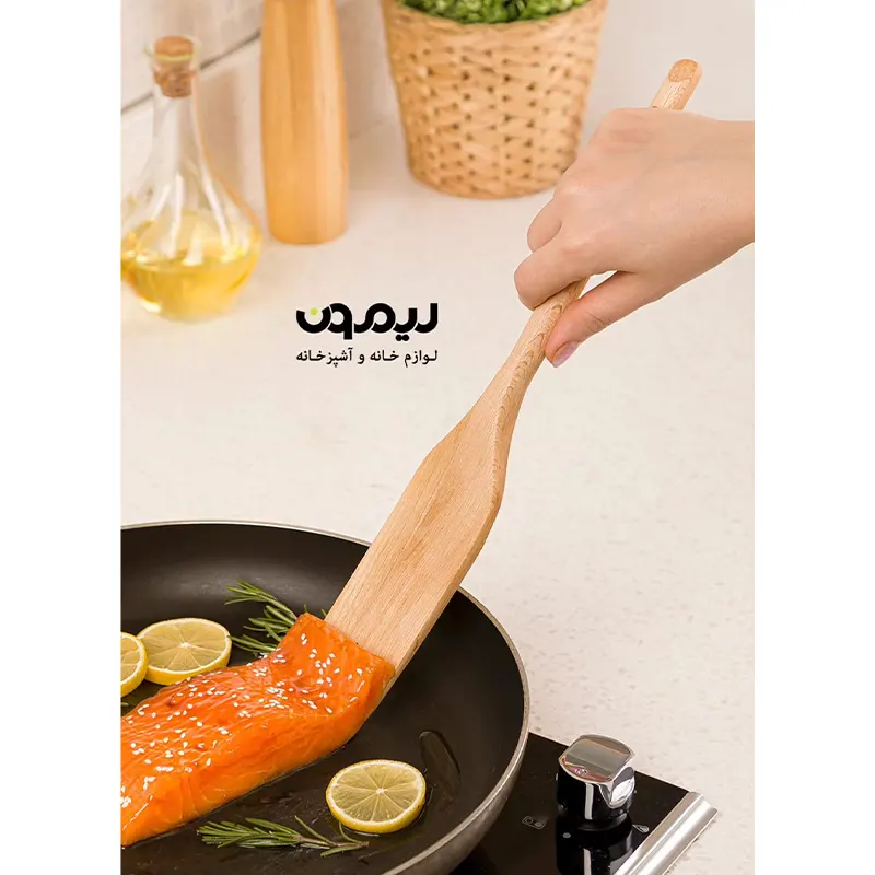 کفگیر تخت چوبی لیمون — تصویر ۲