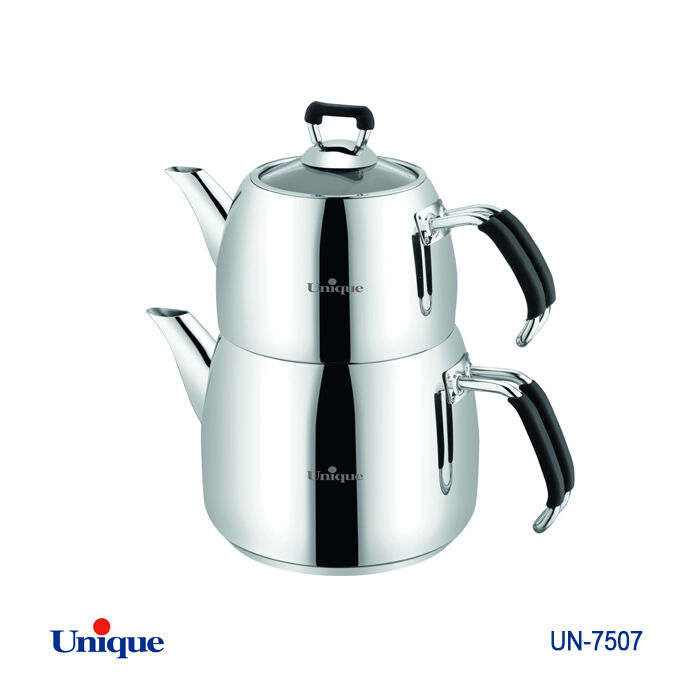 کتری قوری استیل یونیک کد UN-7507 ( ساخت ترکیه - 2.1 لیتری - لوله ای)