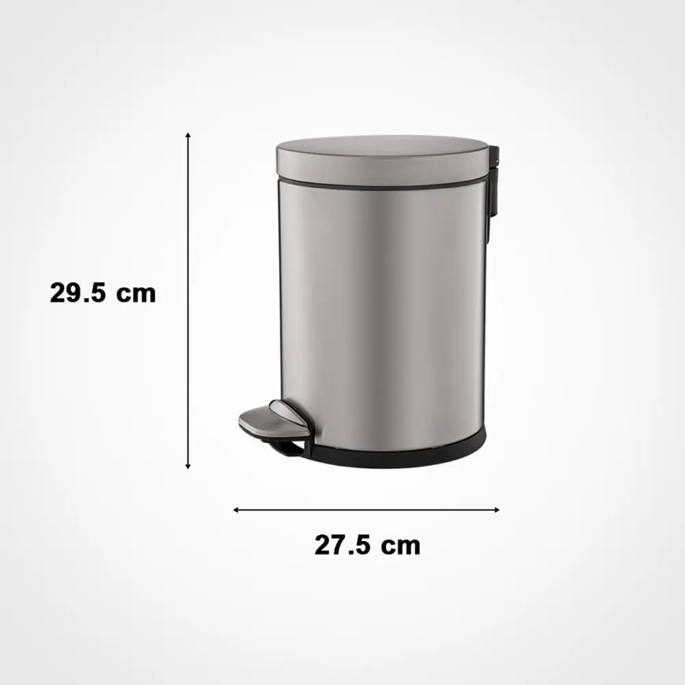 سطل استیل پدال دار لیمون کد 2117 — تصویر ۳