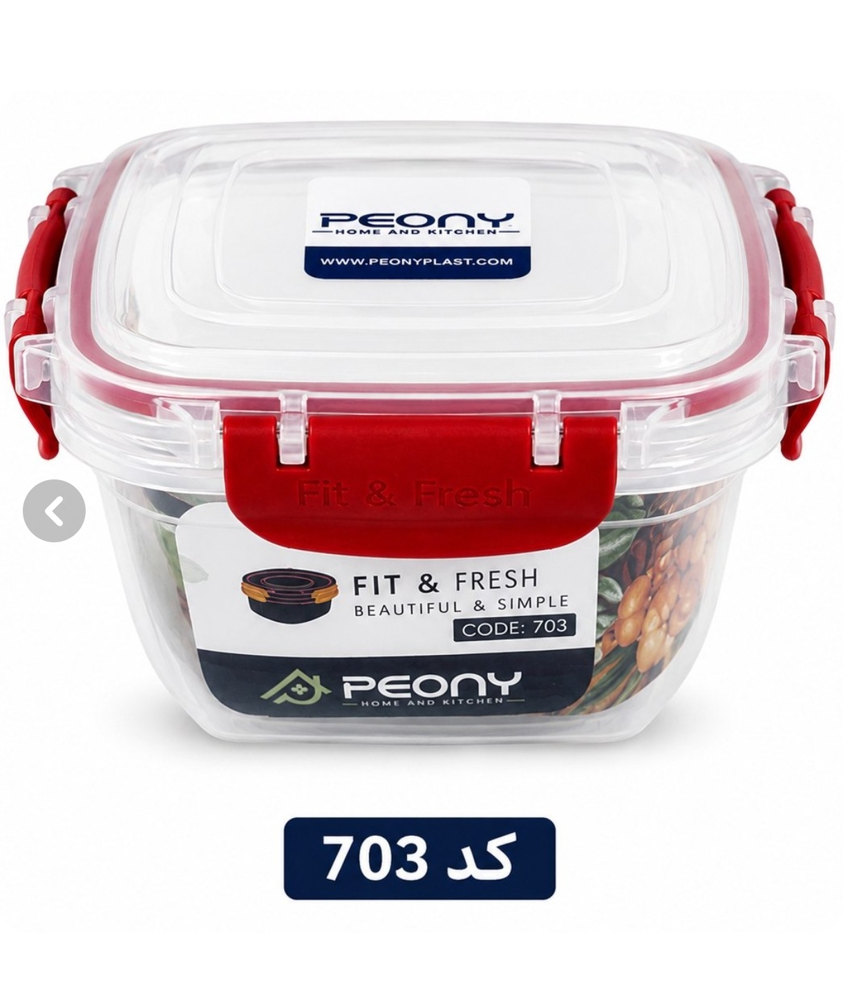 ظرف نگهدارنده غذا پئونی مدل Fit & Fresh کد 703(۱ لیتر) — تصویر ۲