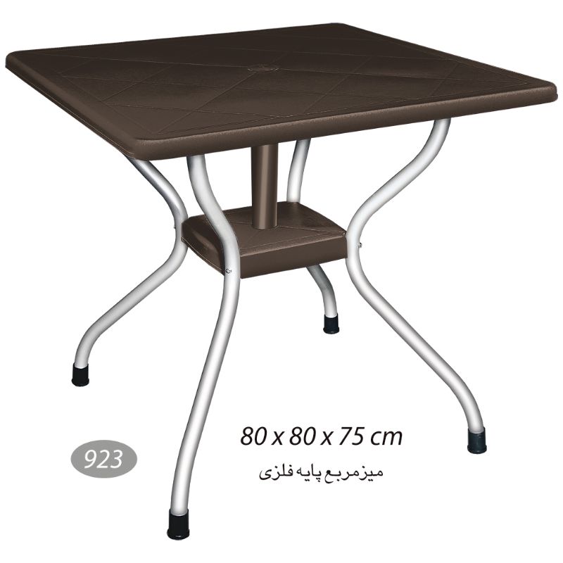 میز مربع پایه فلزی کد 923 — تصویر ۲