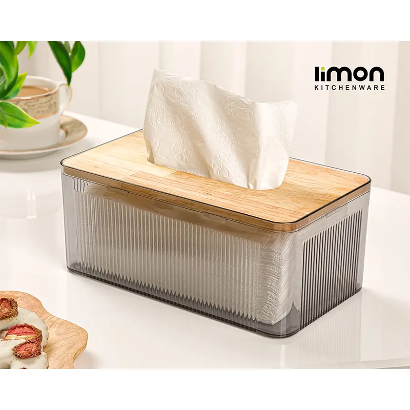 جعبه دستمال رویه چوبی لیمون کد 2372 — تصویر ۳